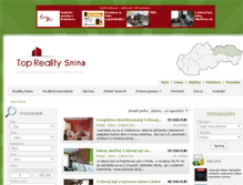 Tablet Screenshot of byty.reality-snina.eu
